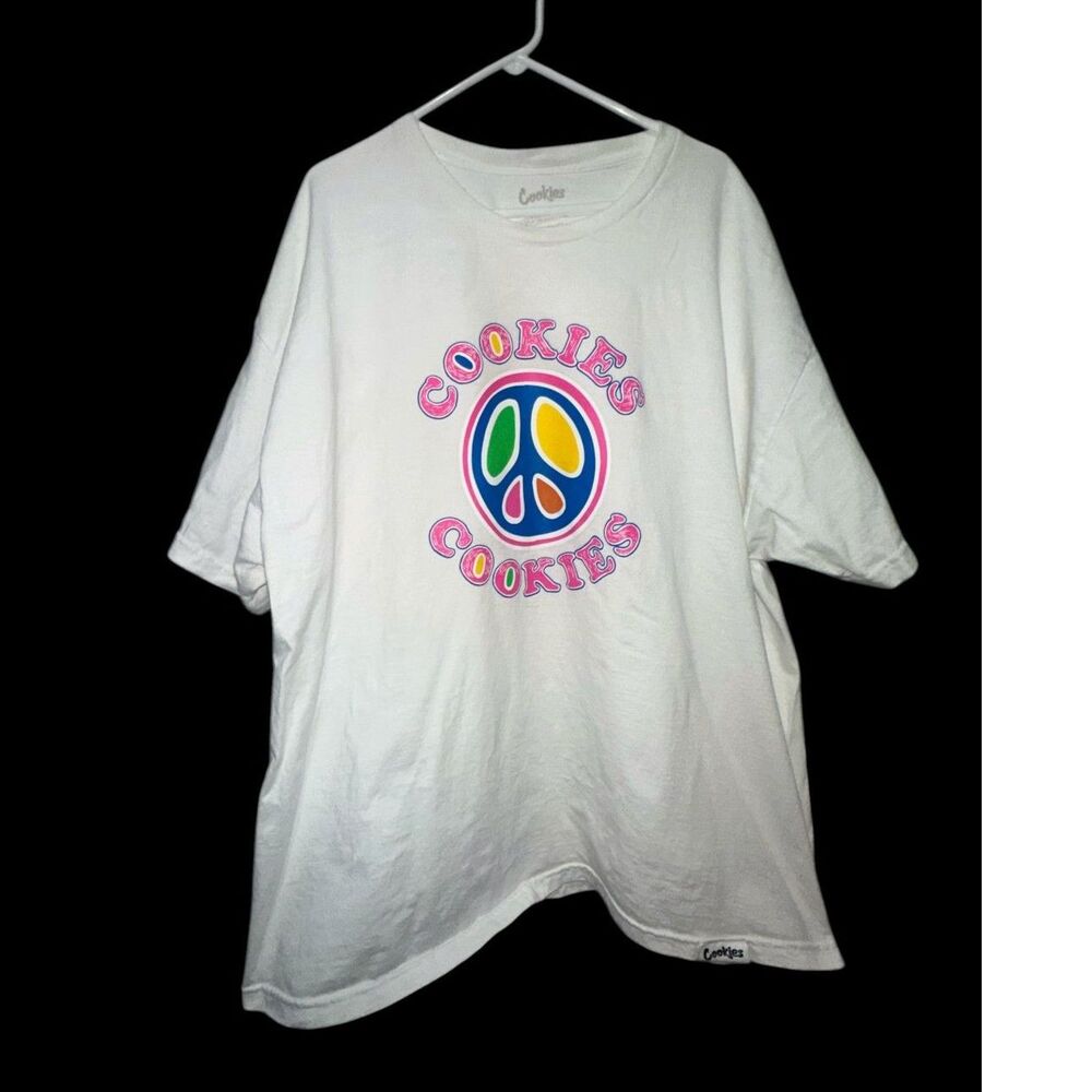 Cookies Peace Glow Tee Hidden Hype Clothing Berner Bay Area Sz 3X White Color
